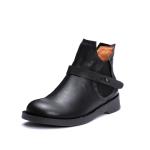 S099 Fall/winter new retro top layer cowhide short tube Martin boots flat bottom