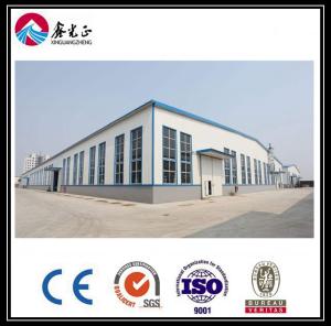 China Sloping Roof Warehouse Prefabricated Buildings Recyclable Steel Frame Workshop wholesale