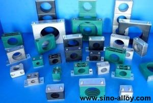 China Standard hydraulic pipe clamps with polyamide clamp bodies, galvanized steel plates&amp;bolts wholesale