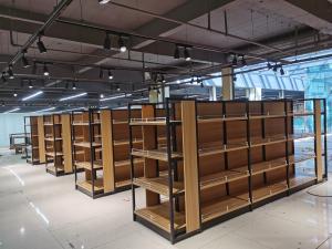 China Single Sided Supermarket Wooden Shelves Gondola Medium Duty Type wholesale