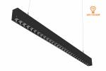 Indoor Aluminum Office Led Linear Light Fixtures Black Lighting Fixture