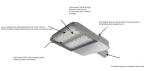 80W Dimmable LED Street Lights IP66 Horizontal Road Light High Power