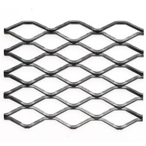 China Heavy Duty Steel Grill Expanded Metal Sheet , Diamond Metal Mesh In Silver wholesale