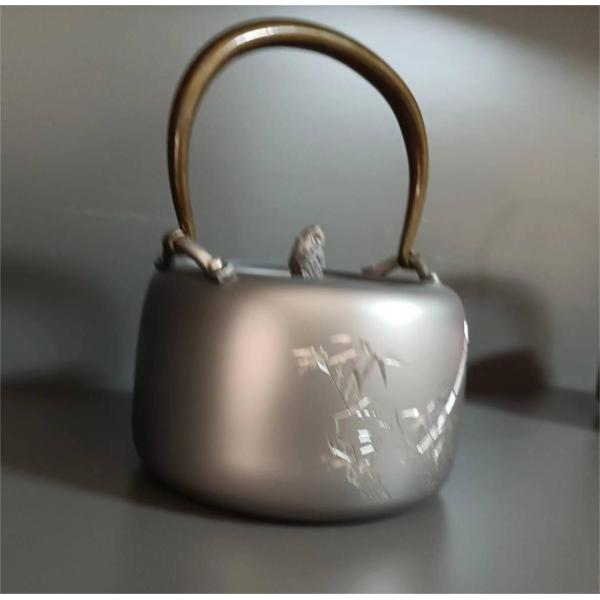 Small / Middle / Large Camping Kitchen Titanium Kettle 500 - 1500ml Lightweight Durable