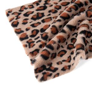 China 100% Polyester Customized Printed Faux Rabbit Fur Fabric for Garment Home Textiles wholesale