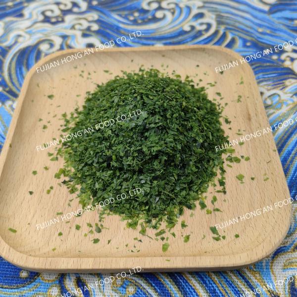 Food Grade Nutrient Rich Green Aonori Dried Seaweed Dry Processed Crispy Snack