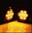 IP 68 Jeep Wrangler LED Turn signal Lights 2000k Amber Yellow LED Smoke Lens