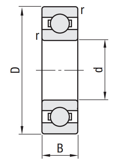 R2AZZ Shielded Radial Miniature Deep Groove Ball Bearings Single Row 3.175x12.7x4.366mm