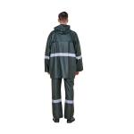 Reflective Tape Hooded Rainsuit in Olive Green with N.W. 21KG Carton Size 46*32