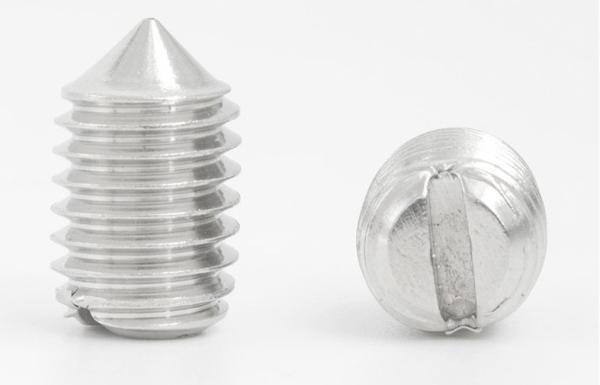 DIN553 Stainless Steel Cone-Point Slotted Drive Set Screws Slotted Cone-Point