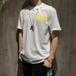 Black Fashionable Mens T Shirts , Polo Style T Shirt Custom Logo Printing