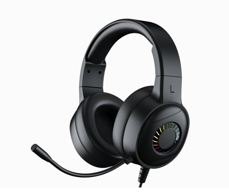 40mm Wired Gaming Headset with Fixed Rainbow LED & Long Mic