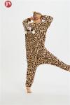 Wholesale Leopard Print Adult Onesie Adult Animal Leopard pajamas kigurumi