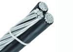 Low Voltage Aerial Bundled Cable Triplex Service Drop Cable XLPE / PVC