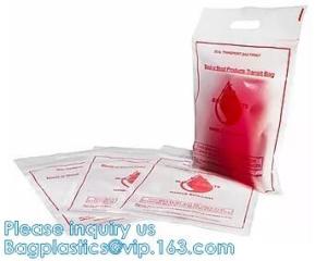 China Blood Transport Bags, First Aid Bag Pac Pre-Printed Poly Bags For Disposing Waste. Plastic Bags For Health Applications wholesale