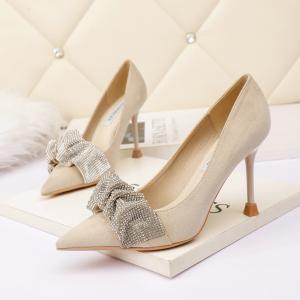China 9811-5 European and American sexy pointed toe rhinestone high heels stiletto heels were thin nightclub women's singles n wholesale
