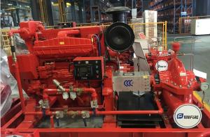 China Customized Diesel Fire Sprinkler Pumps / Red High Pressure Fire Fighting Pumps wholesale