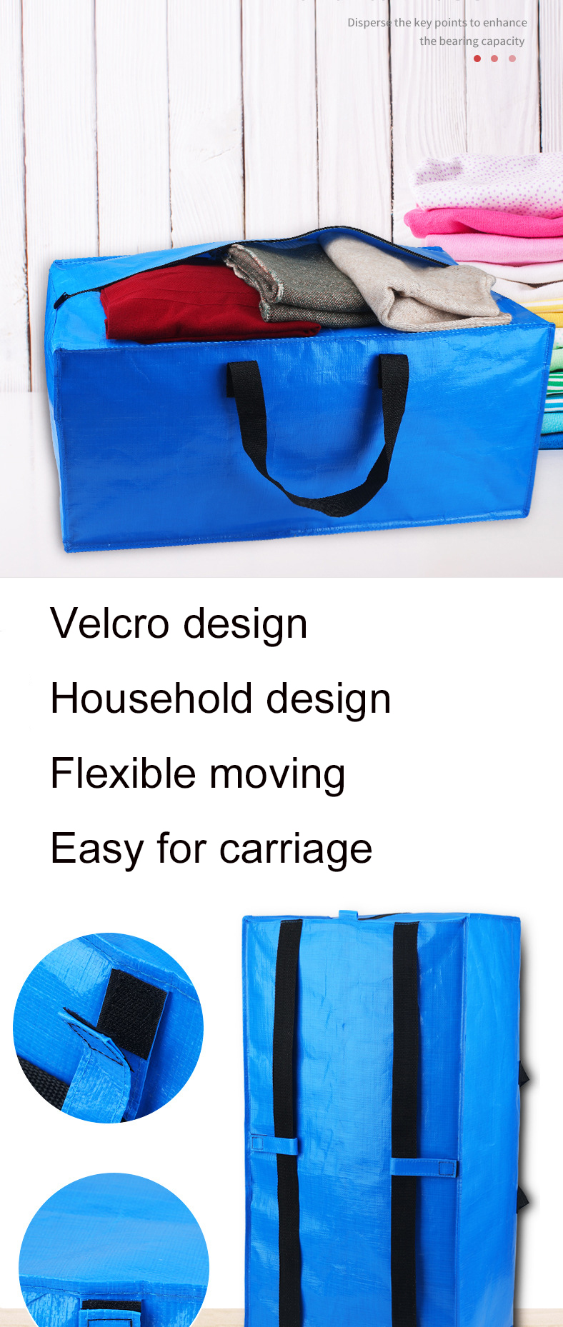 PE Woven Bag for Travel Storage ISO9001 Certified Direct Hot Offer on Stock