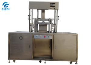 China Fully Hydraulic Cosmetic Powder Press Machine For Foundation Cake, 6 cavities per mold, auto powder feeding wholesale