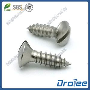 China 18-8 Stainless Steel Slotted Oval Head Self-tapping Sheet Metal Screw wholesale
