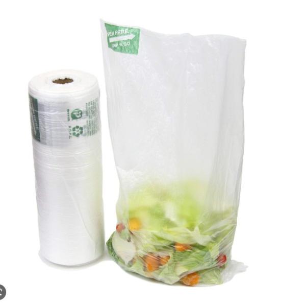 Plastic Produce Bags Roll 5-40 Mic Thickness Ideal For Bread Fruit And Veg Bags