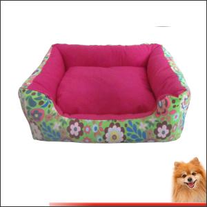 China Washable Dog Beds Canvas fabric dog beds with flower printed China manufacturer wholesale