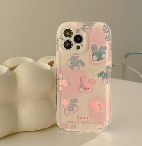 China Slim Shockproof Phone Cases Pink Rabbit Iphone 15 Apple Phone Case wholesale