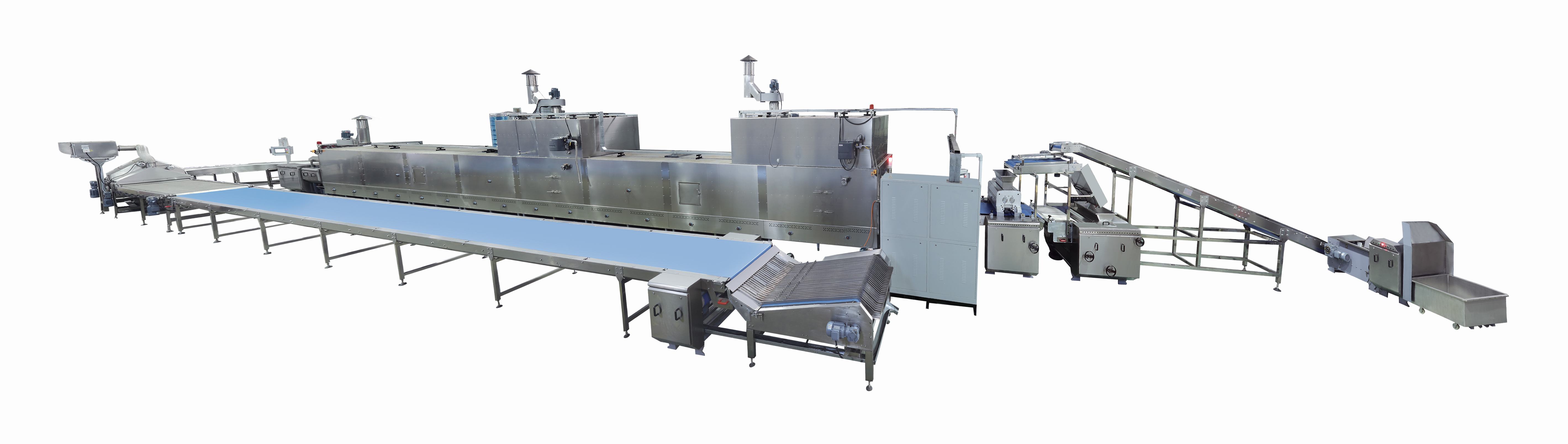 Width 800mm Bakery Biscuit Production Plant / Industrial Biscuit Machine 600kg/H