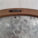 Circular Clock Antique Big Wood Digital Analog Metal Wall Art Clock