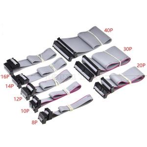 China IDC 2.54mm Connector 8 10 12 14 16 18 20 30 40 50 60 PIN 1.27mm Pitch Grey Flat Ribbon Cable wholesale
