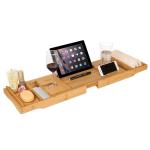 Expandable Bamboo Bathtub Caddy Tray Customized 108.5x22.5x4.5cm