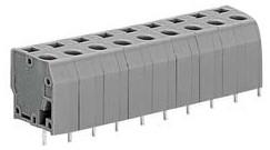 China 300V 12A Pcb Spring Terminal Block 16 PIN Screwless Pitch 7.62mm wholesale