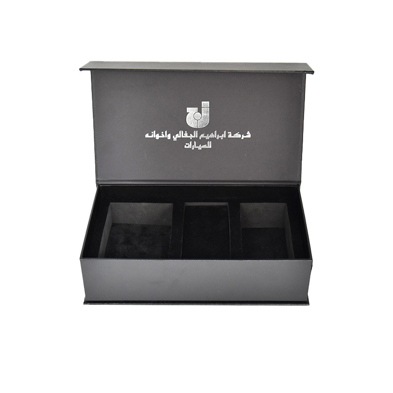Zinc Alloy Rigid Magnetic Gift Box Crepack Custom Flock Paper Packaging