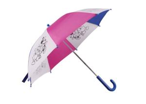 China Drawing Kids Compact Umbrella Safety Open Metal Frame Polyesyer Materials wholesale