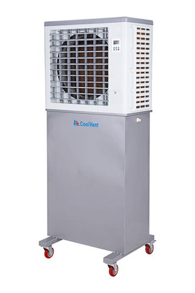 60L Industrial Portable Evaporative Cooler 0.28kW With Big Stainless Steel Water