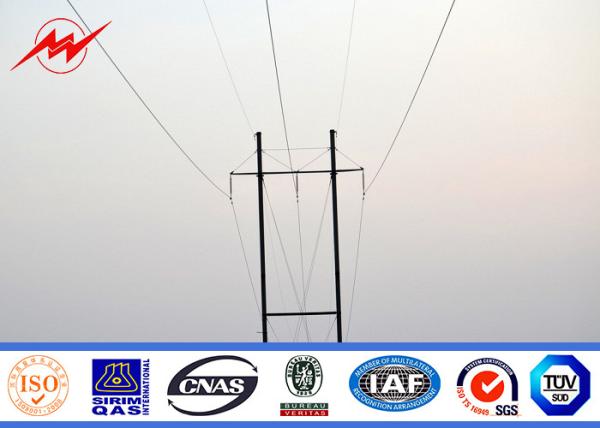 33kv Transmission Line Galvanised Steel Poles For Power Distribution ISO