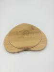 Super Slim Bamboo Made 5W Heart shape Portable Wireless Charger 5V 2-3A