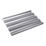 4 slotted aluminum french bread baking pan baguette baking tray for bar or