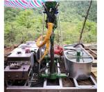 Small Mobile Exploration Drilling Rig Light Weight 1404m Depth