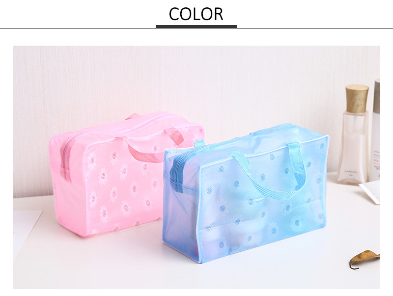 Portable L20*D9*H16cm Translucent Waterproof Makeup Bag
