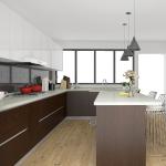 MDF Doors Wood Pantry Modern Kitchen Cabinet Paticle Board Carcass