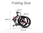 21 Speed Full Suspension Long Range Folding Electric Bike 26 Inch With Double