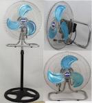 High Velocity Industrial Stand Wall Floor Fan , 18 Inch Metal Blades 3 In 1 Fan