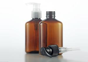 China Brown 125ml Amber Square Pet Bottle With Cleanser Pump wholesale