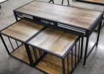 Promotion Wood Veneer Retail CLothes Display Stand , Display Nesting Tables For