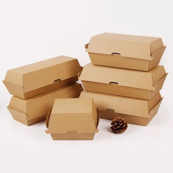 Environmentally Friendly Compostable Food Containers Corrugated Kraft Paper