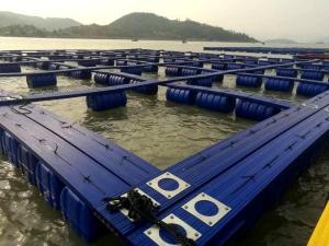 China High Buoyancy Square Pontoon Floating Cage Hassle Free Assembly And Disassembly wholesale