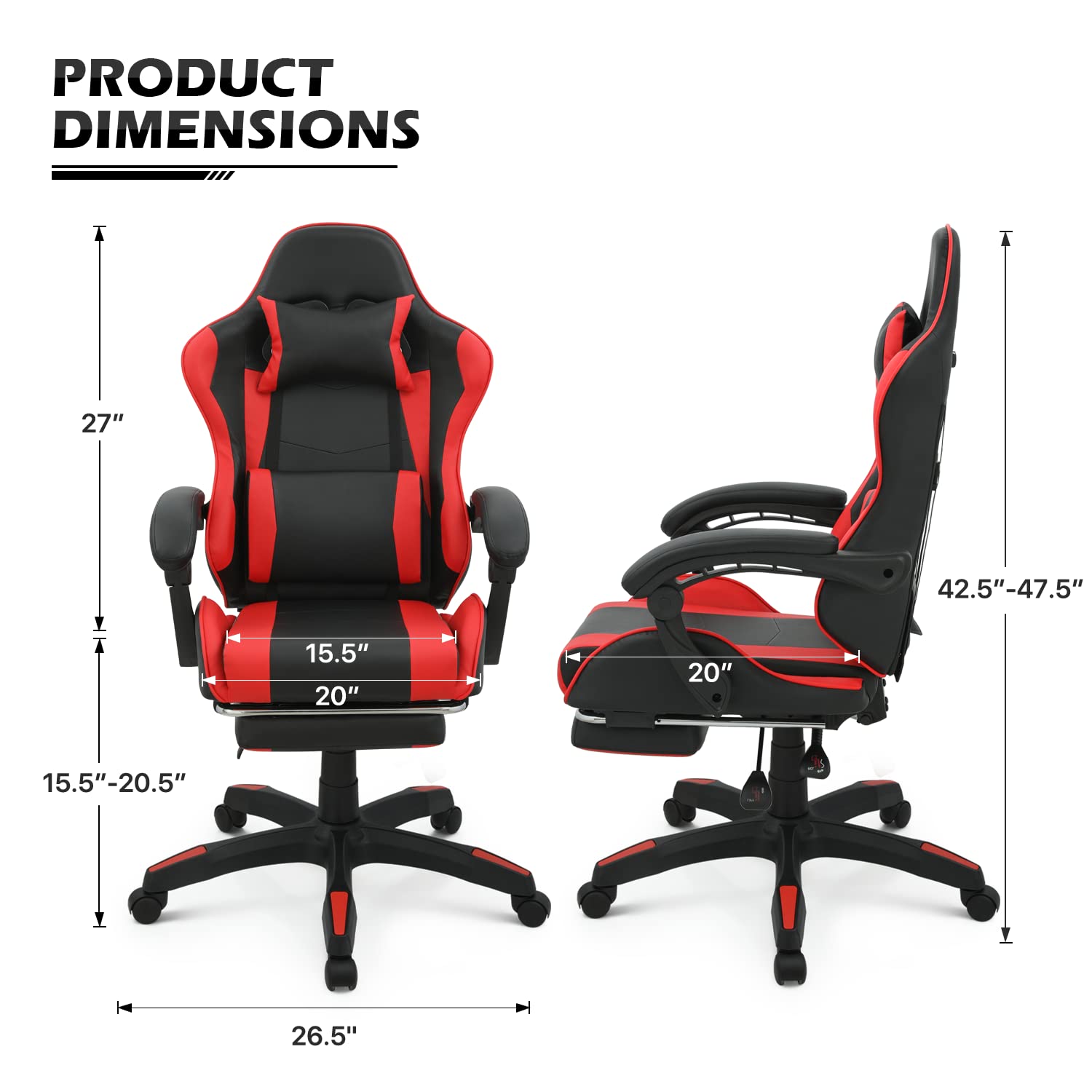 ALINUNU Mail Packing Gaming Chair for Adults Razer Ergonomic Computer Racing Video PC