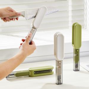 China Newest U Shaped Grinding Stone Knife Blade Brush Tableware Cleaning Double-sided Dirt Removal Gap Cleaning Brush wholesale
