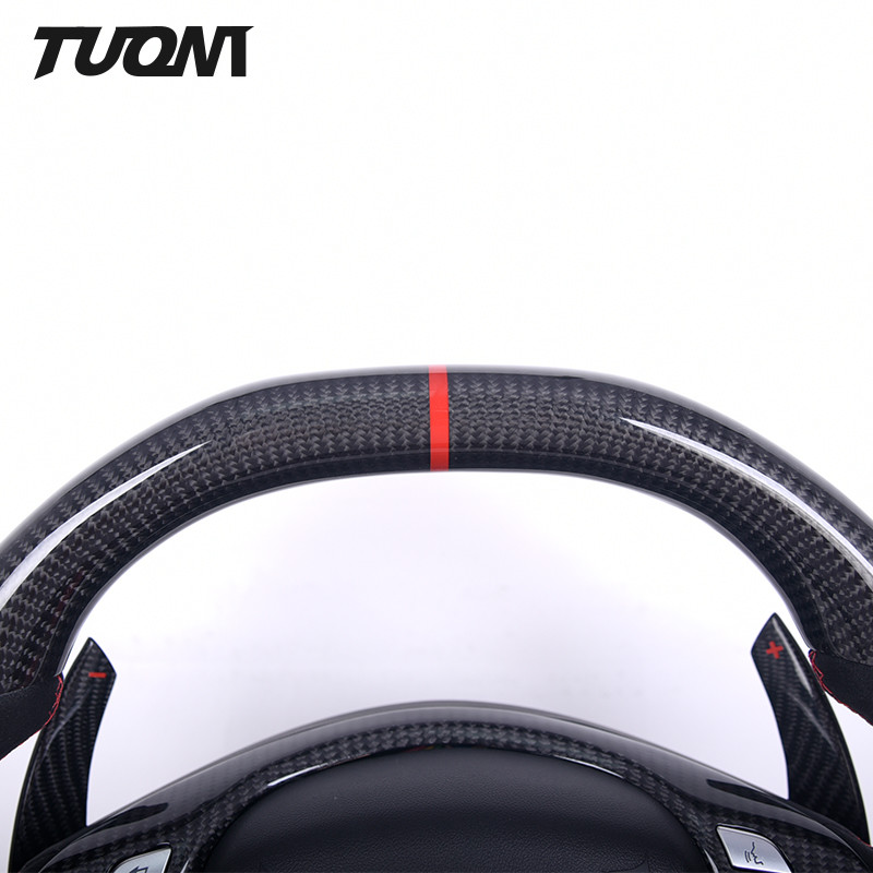 Custom Carbon Fiber Mercedes Benz Alcantara Steering Wheel Flat Top And Bottom